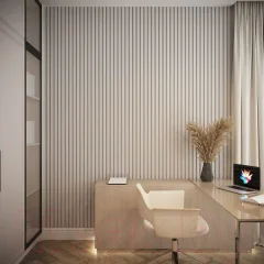 Реечная панель Grace МДФ 3D Line Modern L01 Береза белая (2750х160х19 мм) — фото 4