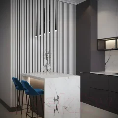 Реечная панель Grace МДФ 3D Line Modern L02 Береза черная (2750х160х19мм) — фото 10
