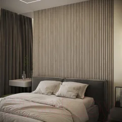 Реечная панель Grace МДФ панель 3D Line Modern L03 Ель серебристая (2750х160х19мм) — фото 3