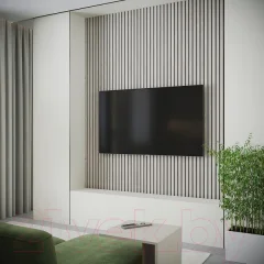 Реечная панель Grace МДФ панель 3D Line Modern L03 Ель серебристая (2750х160х19мм) — фото 4