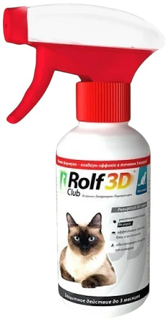 Спрей от блох Rolf Club 3D от клещей и блох / R421 (200мл)