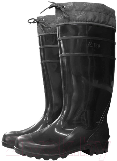 Сапоги резиновые Step С-40 Н с надставкой (р.47, черный)