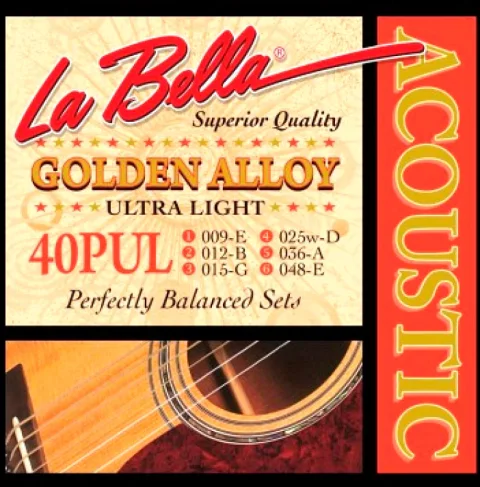 Струны для акустической гитары La Bella 40PUL