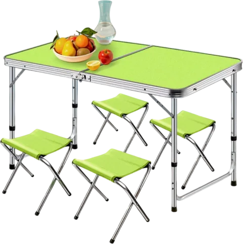 Комплект складной мебели Classmark Туристический + 4 стула / 2024033500021 (зеленый)