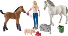 Игровой набор Schleich Набор кобыла и жеребенок у врача / 42486 — фото 1