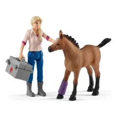 Игровой набор Schleich Набор кобыла и жеребенок у врача / 42486 — фото 2