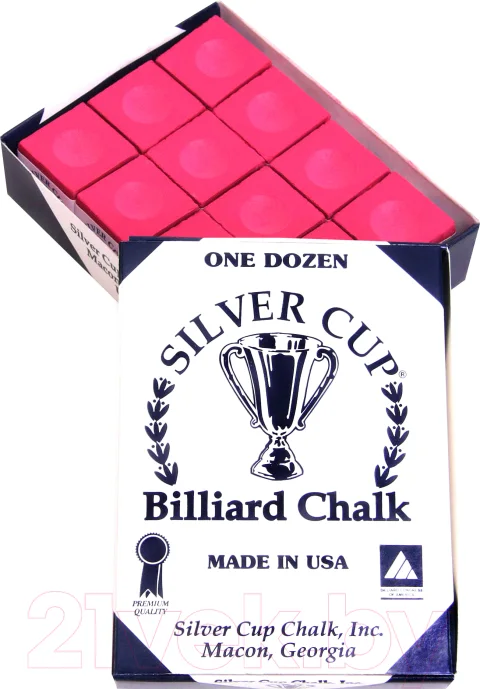 Мел для бильярда Silver Cup 4390 (12шт, красный)