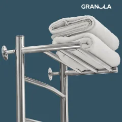 Полотенцесушитель электрический GRANULA Классик 4 перекладины 50x60 D32 с полкой (терморегулятор с таймером) — фото 2