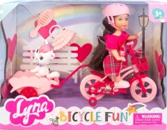 Кукла с аксессуарами Qunxing Toys Милана на велосипеде / 4606 — фото 6