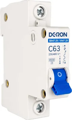Выключатель автоматический DEKRON ВА47-29 1P С63A 4.5кА / mcb29-1-C63-dek — фото 10