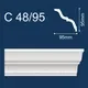 Плинтус потолочный SOLID С48/95 экструдированный пенополистирол (95x95x2000мм, белый) — фото 4
