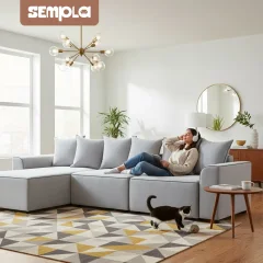 Диван угловой SEMPLA Монреаль 4 (вертикаль серый/мора серый/велютто темно-серый) — фото 5