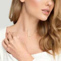 Крестик из розового золота ZORKA 4D0078.14K.R (с бриллиантом) — фото 3