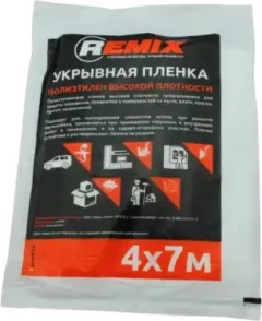 Пленка строительная REMIX Укрывная 4x7м 7мкм / 23ПЛ — фото 1