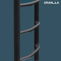 Полотенцесушитель водяной GRANULA Трапеция 50х60 5 перекладин (нижнее подключение, черный матовый) — фото 4