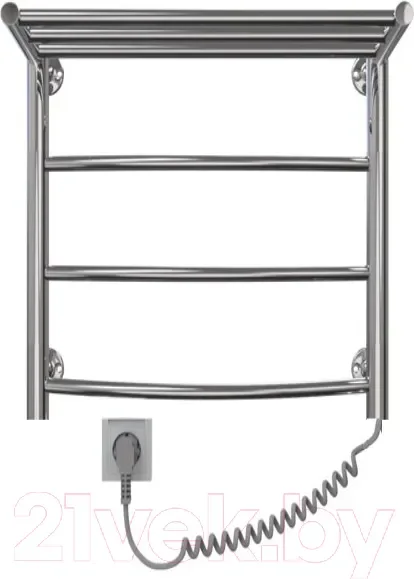 Полотенцесушитель электрический GRANULA Классик 50x60 D32 с полкой (с кнопкой)