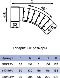 Колено воздуховода ERA 511KRPV — фото 5