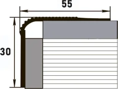 Порог Profiling Угловой ПР-55х30 (1.8м, арктический белый) — фото 6