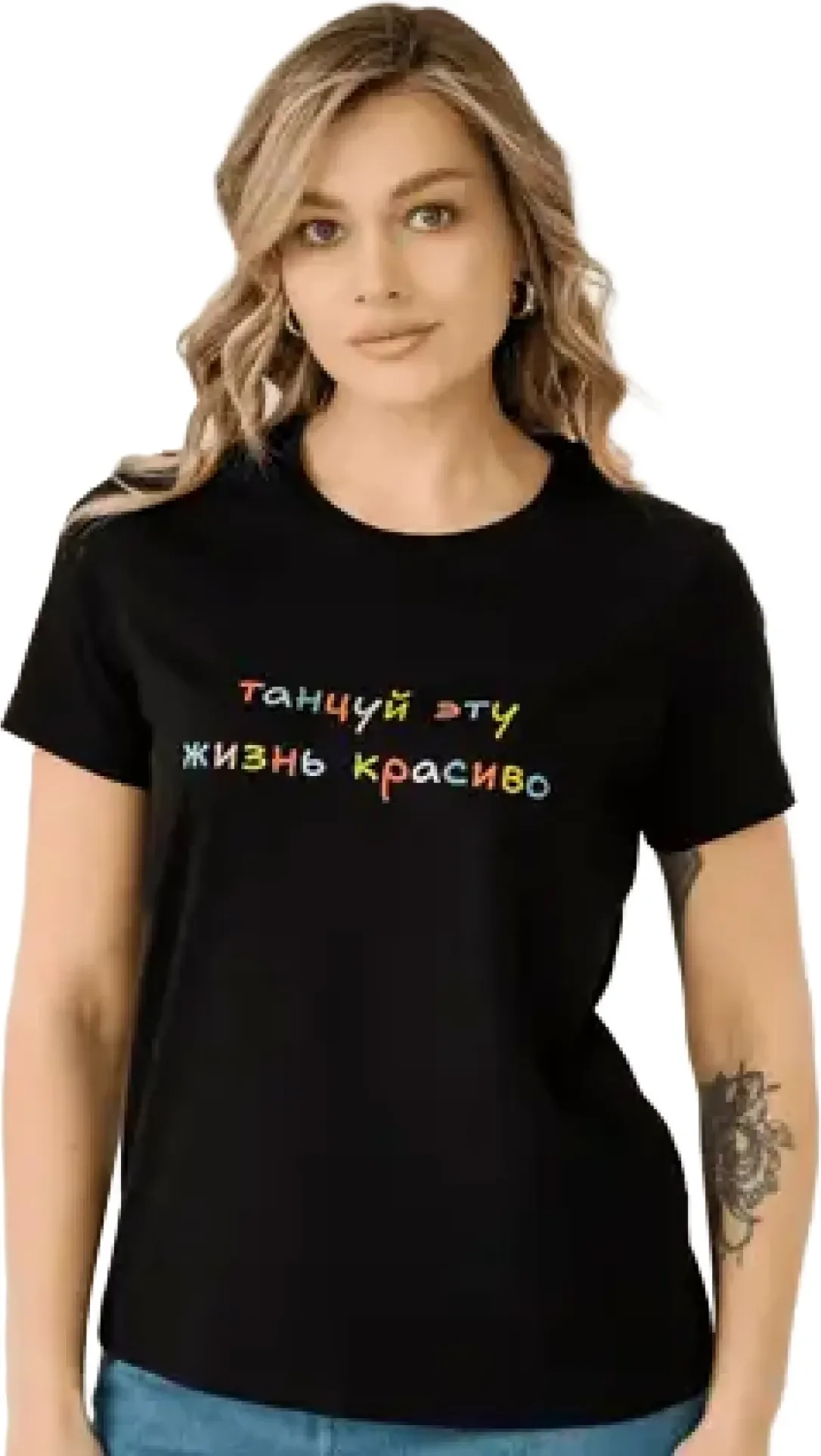 Футболка Dea Mia 5609 рис.0030 (р.170-116,120, черный)