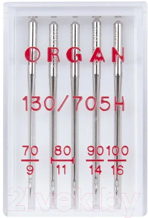 Набор игл для бытовой швейной машины Organ 5/70-100 (универсальные)