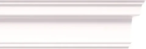 Плинтус потолочный SOLID С57/80 экструдированный пенополистирол (75x28x2000мм, белый)