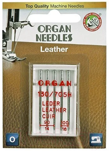 Набор игл для бытовой швейной машины Organ 5/90-100 (для кожи)