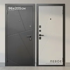 Входная дверь Guard М-5 96x205 левая (букле графит/белый матовый) — фото 1