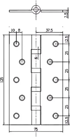 Петля дверная Lockstyle 5 ABM-F (бронза) — фото 7