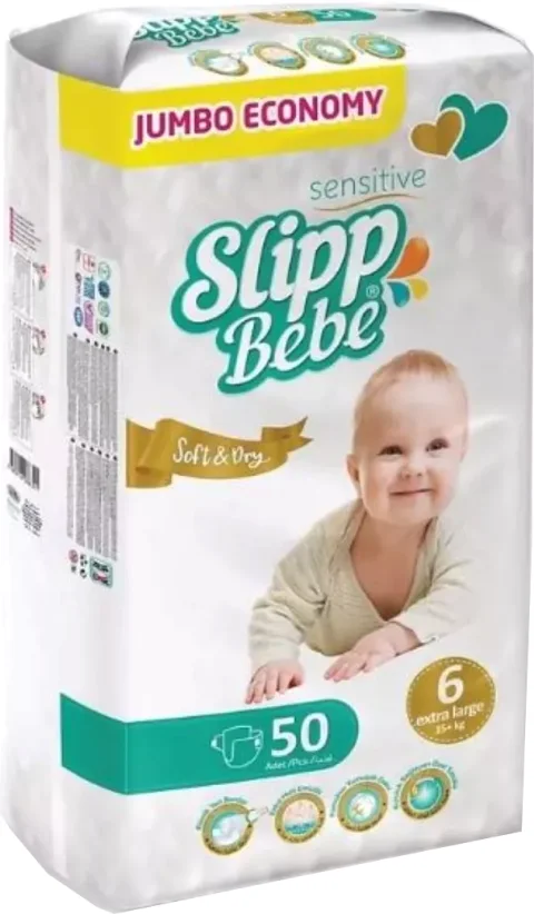 Подгузники детские Slipp Bebe №6 15+кг (50шт)