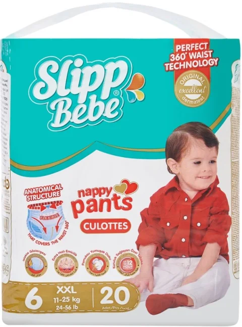 Подгузники-трусики детские Slipp Bebe №6 15+кг / EP-306 (20шт)