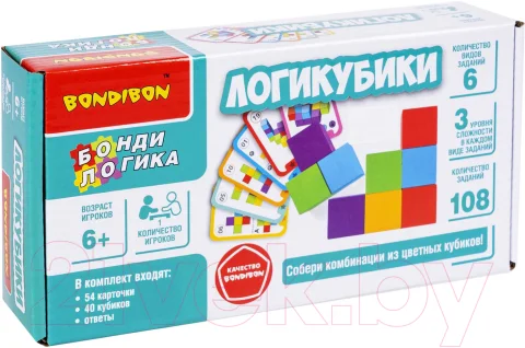 Игра-головоломка Bondibon БондиЛогика Логикубики / ВВ6163