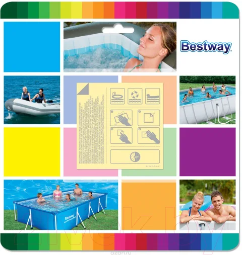 Ремкомплект для надувных изделий Bestway 62091 (6.5x6.5см, 6шт)