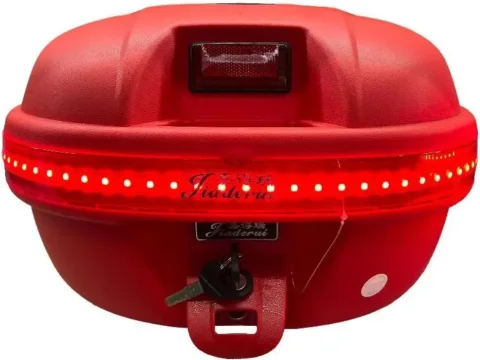 Кофр для мотоцикла AVM 638 RED LED