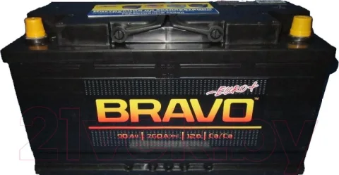 Автомобильный аккумулятор BRAVO 6СТ-90 Евро / 590010009 (90 А/ч)