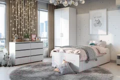 Комод NN мебель Токио 6 ящиков (белый текстурный) — фото 4