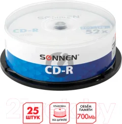 Набор дисков CD-R Sonnen 700Mb 52x (25шт) — фото 6