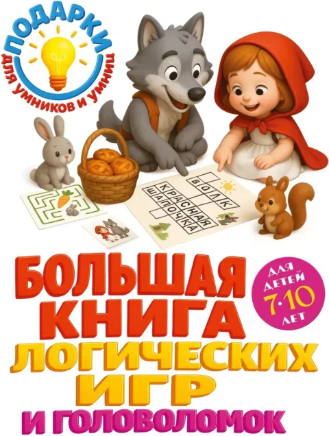 Развивающая книга Эксмо Большая книга логических игр и головоломок: для детей 7-10 лет (Горохова Анна, Филиппов Александр)