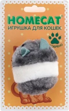Игрушка для кошек Homecat Хомяк вибрирующий / 72334 (белый/серый) — фото 3