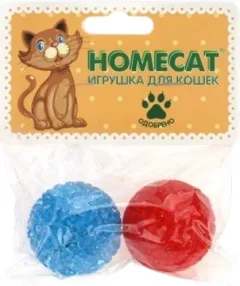Набор игрушек для кошек Homecat Мячи пластиковые с колокольчиком / 72339 — фото 6