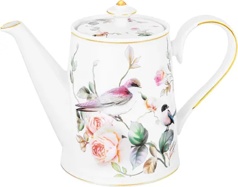 Заварочный чайник Elan Gallery Певчие птички / 730821 (New Bone China)