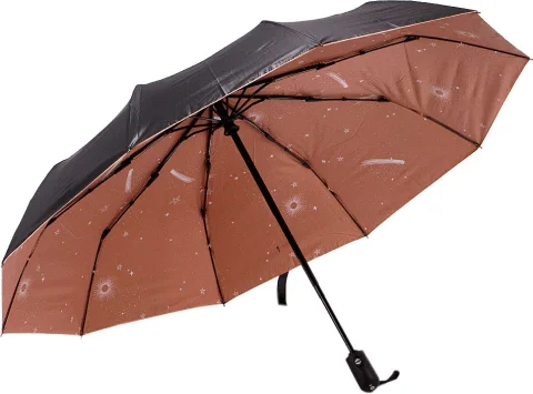 Зонт складной Rain Berry 734-23335.2 (черный/пудровый)