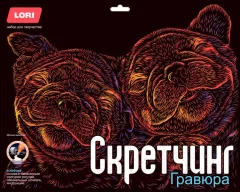 Гравюра Lori Неоновые животные. Классика Милые щеночки / Гр-756 — фото 1