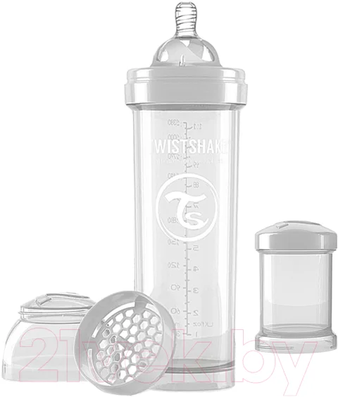 Бутылочка для кормления Twistshake Антиколиковая / 78018 (330мл, белый бриллиант)