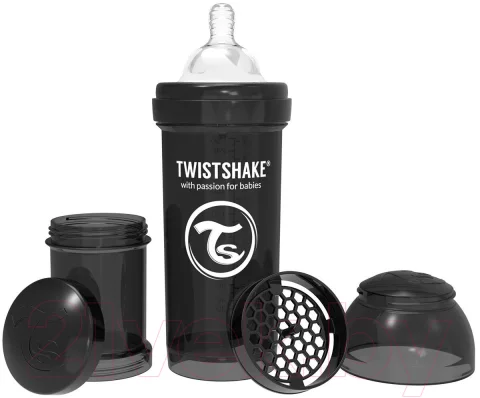 Бутылочка для кормления Twistshake Антиколиковая / 78043 (260мл, черный)