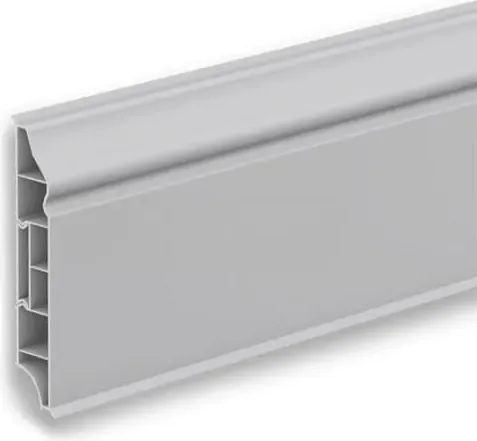 Плинтус Ideal Дюра фигурный 80мм 002 (2.2м, светло-серый)