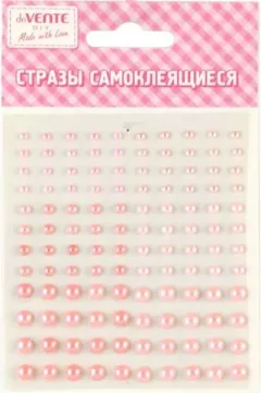 Набор наклеек deVente Стразы. Жемчуг / 8004058 (розовый) — фото 3