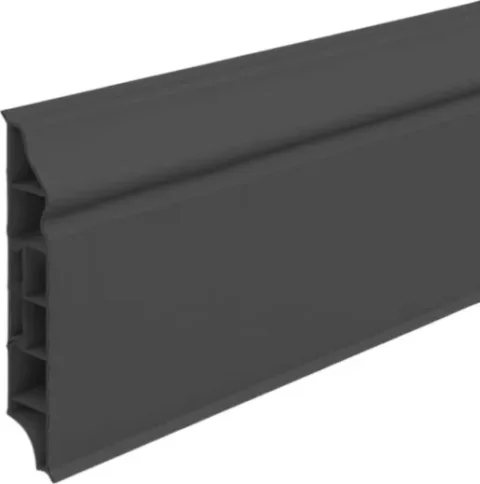 Плинтус Ideal Дюра фигурный 80мм 093 (2.2м, графит)