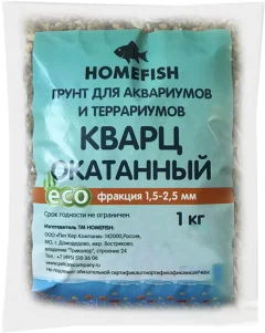 Грунт для аквариума Homefish Кварц окатанный / 80196 (1кг) — фото 1