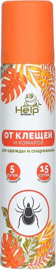 Аэрозоль от насекомых Help 80221 от клещей и комаров репеллентный (75мл)