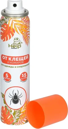 Аэрозоль от насекомых Help 80221 от клещей и комаров репеллентный (75мл) — фото 2